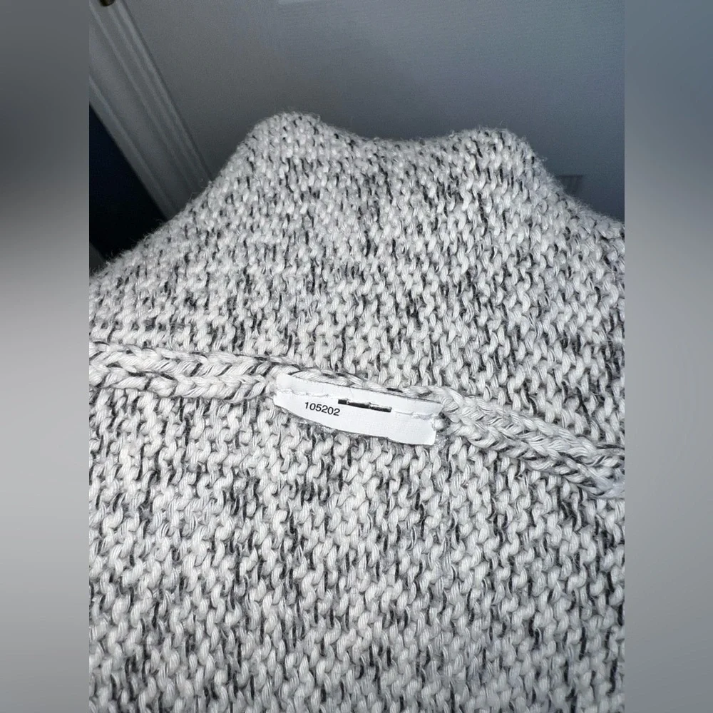 Madewell Women’s X Small White Marled Aztec Cotton Midland Cardigan Sweater XS